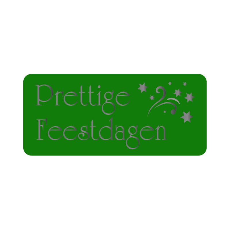 Etiket Feestdagen, groen rechthoekig Etiket Feestdagen, groen rechthoekig