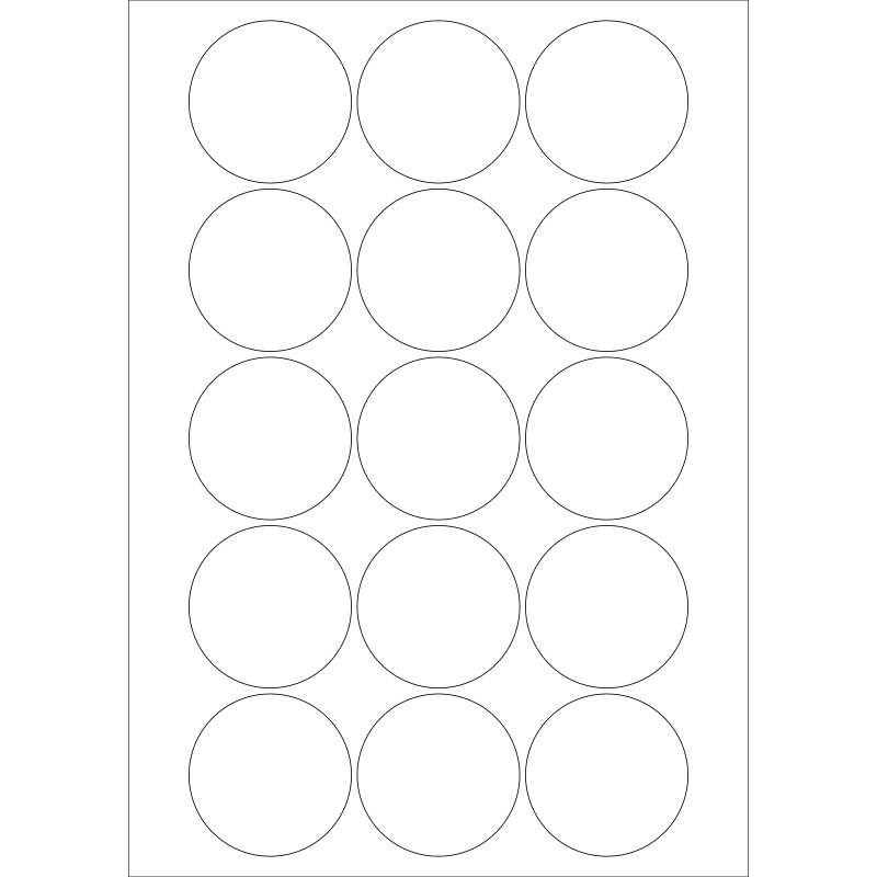 55mm rond / 15 per vel