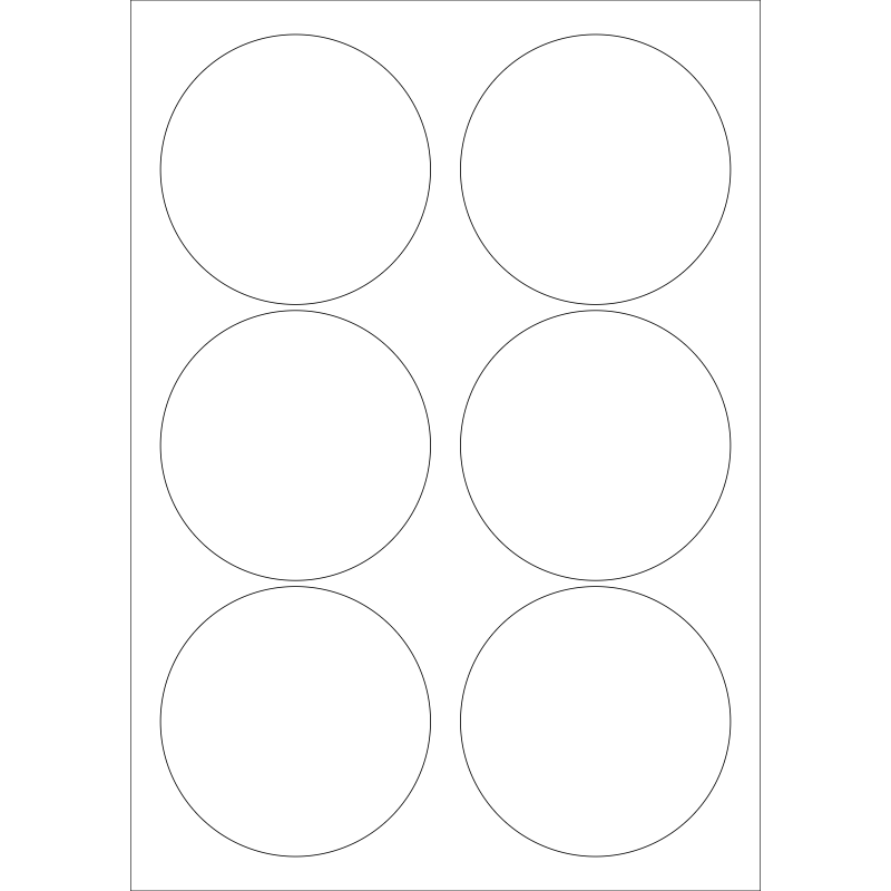 90mm rond / 6 per vel